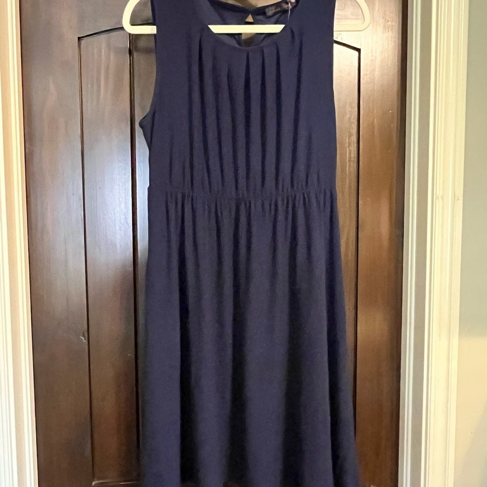 Classic Navy Sleeveless Dress